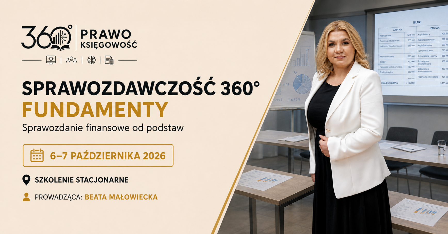 Sprawozdawczość 360° poziom podstawowy – Fundamenty – szkolenie stacjonarne (6-7 października 2026)