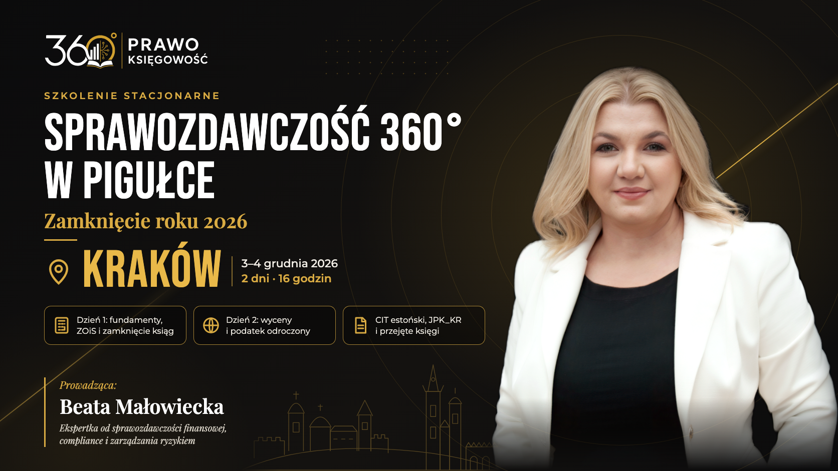 Sprawozdawczość 360° w pigułce – szkolenie stacjonarne w Krakowie, prowadząca Beata Małowiecka
